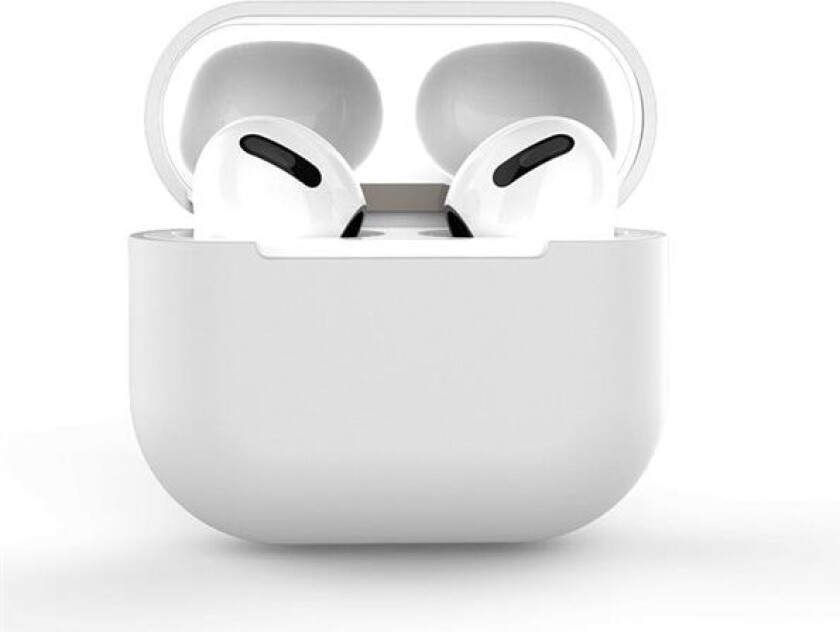 AirPods Pro-etui i silikon med mykt øretelefondeksel hvitt (etui C)
