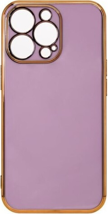 Lighting Color Case for Xiaomi Redmi Note 11 geldeksel med gullramme lilla