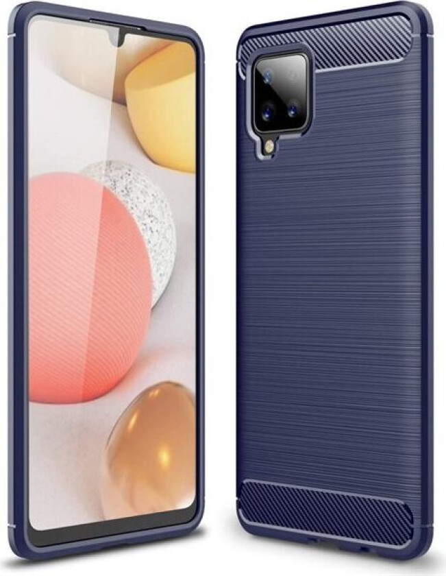 Carbon Case Fleksibelt TPU-deksel for Samsung Galaxy A42 5G blå
