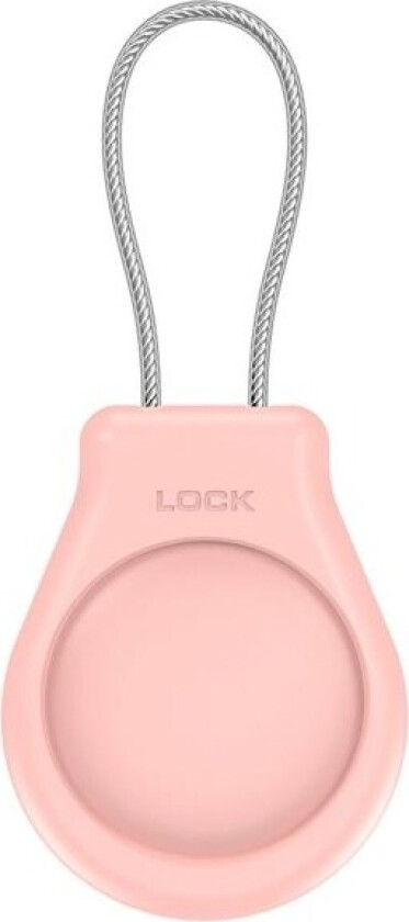 Nøkkelring med vannbestandig Airtag-holder - Rosa