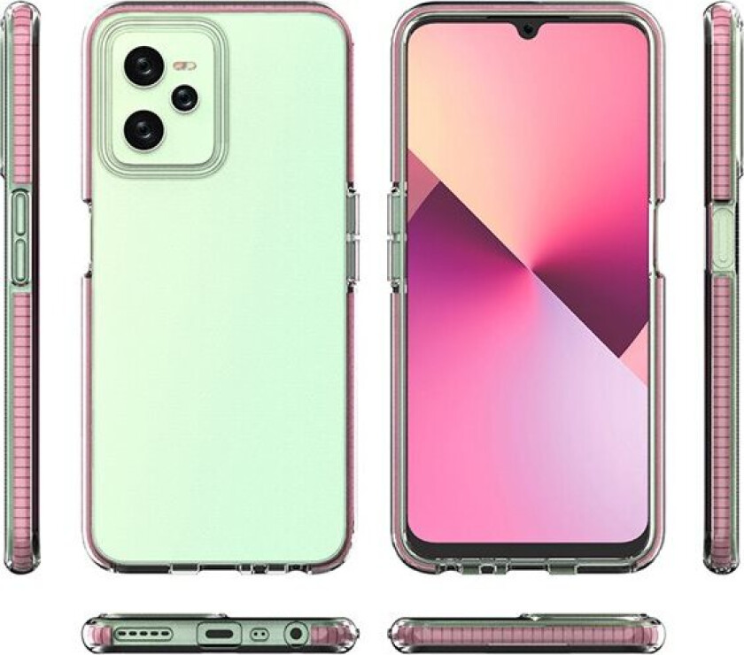 Spring Case-etui for Realme C35 silikondeksel med ramme svart