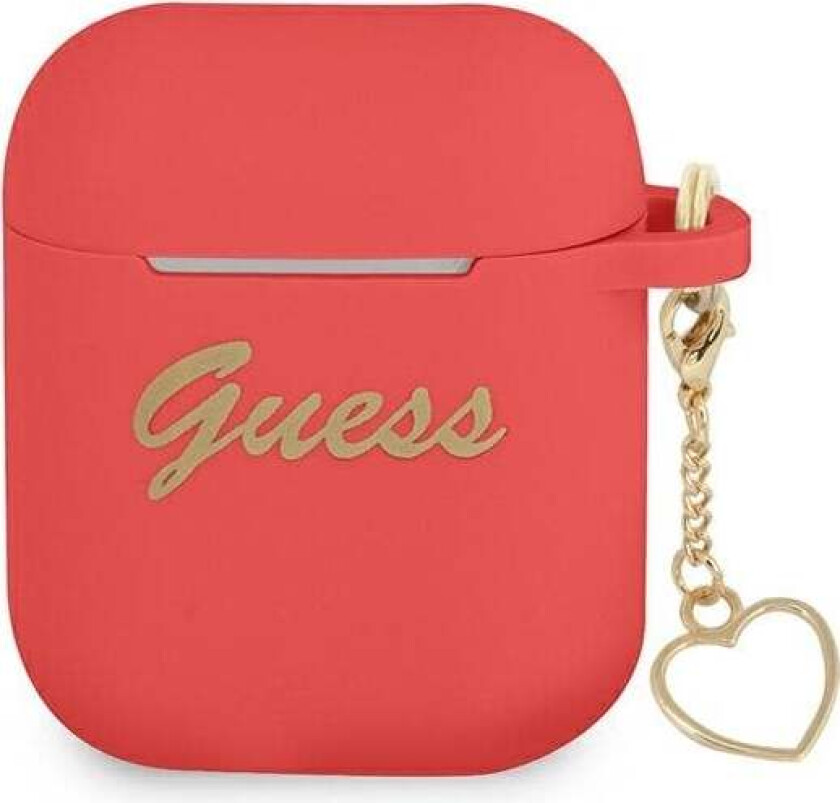 GUA2LSCHSR AirPods-deksel rød/rød Silikon Charm Heart Collection