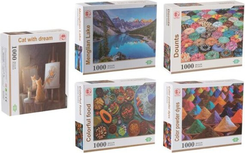 Puslespill 1000 brikker med vakre motiver