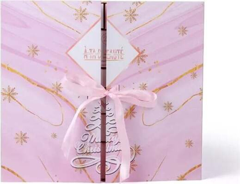 Adventskalender med 24 uttrekkbare skuffer - Rosa