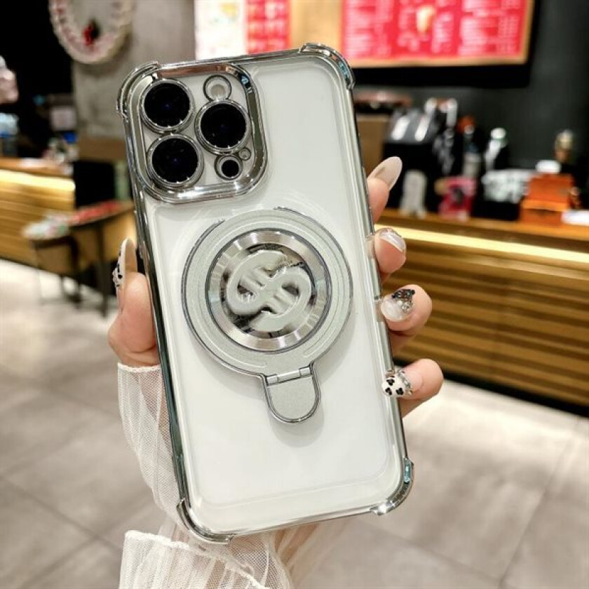 Deksel med MagSafe og solblender til iPhone 15 Pro Max - Sølv