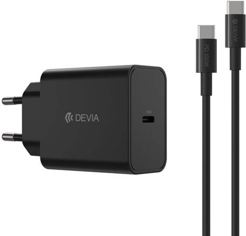 USB-C-lader med PD 45W 1x USB-C med USB-C-kabel