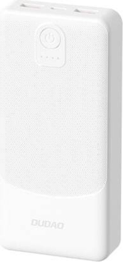 Powerbank Dudao K10 10000mAh 2,4A 2 x USB-A - hvit