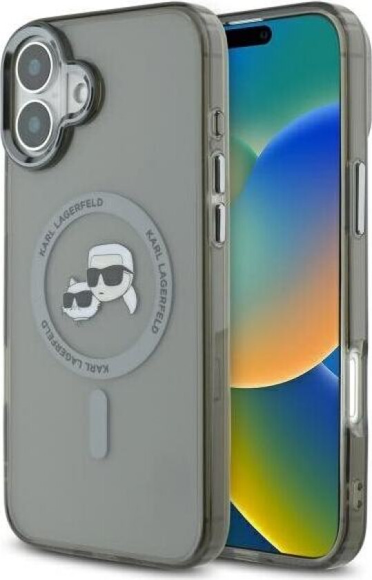 IML Metall Karl&Choupette Head MagSafe-etui i metall for iPhone 16 - Svart