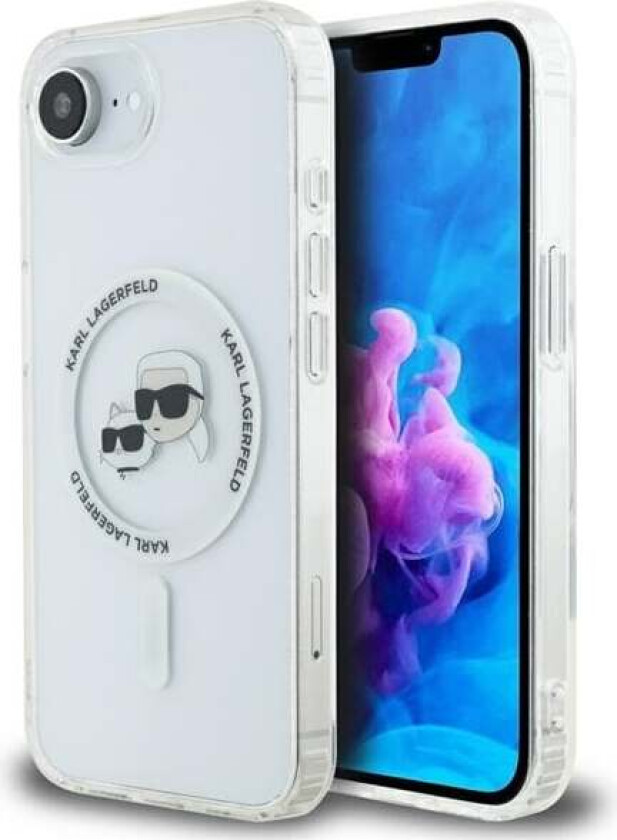 IML Metall Karl & Choupette Heads MagSafe iPhone 16e-etui - hvit