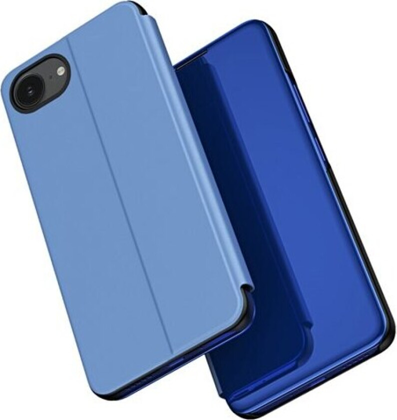 Clear View-etui for iPhone 16e Flip Cover - blå
