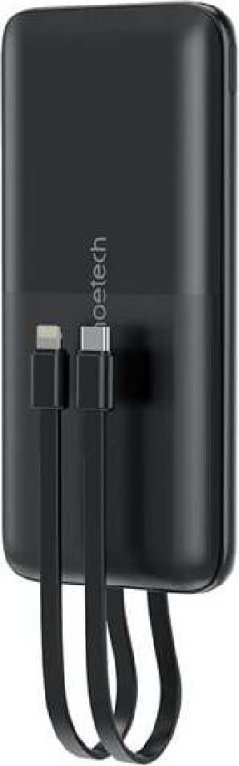 Powerbank Choetech B654 10000mAh 22,5W USB-A, USB-C, micro USB med inbyggd USB-C/Ligtning - svart