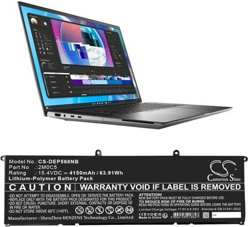 Batteri til bærbar PC for DELL Precision 5680