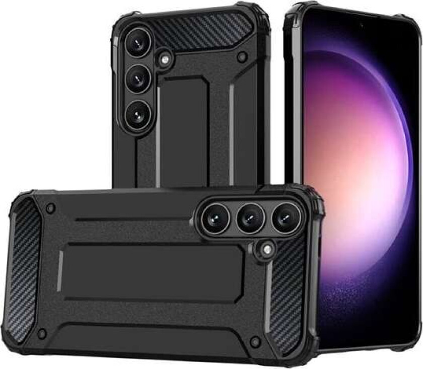 Hybrid Armor-etui for Samsung Galaxy S24 FE Armored Hybrid Case - Svart