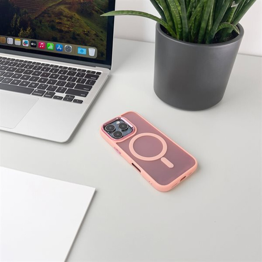 Magnetic Collection MagSafe iPhone 16 Pro-etui - rosa