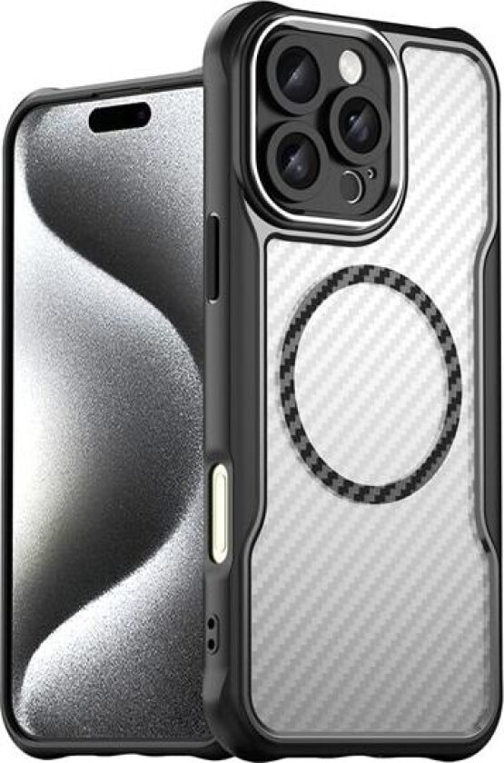 Leading Series MagSafe silikonetui for iPhone 16 Pro Max - svart