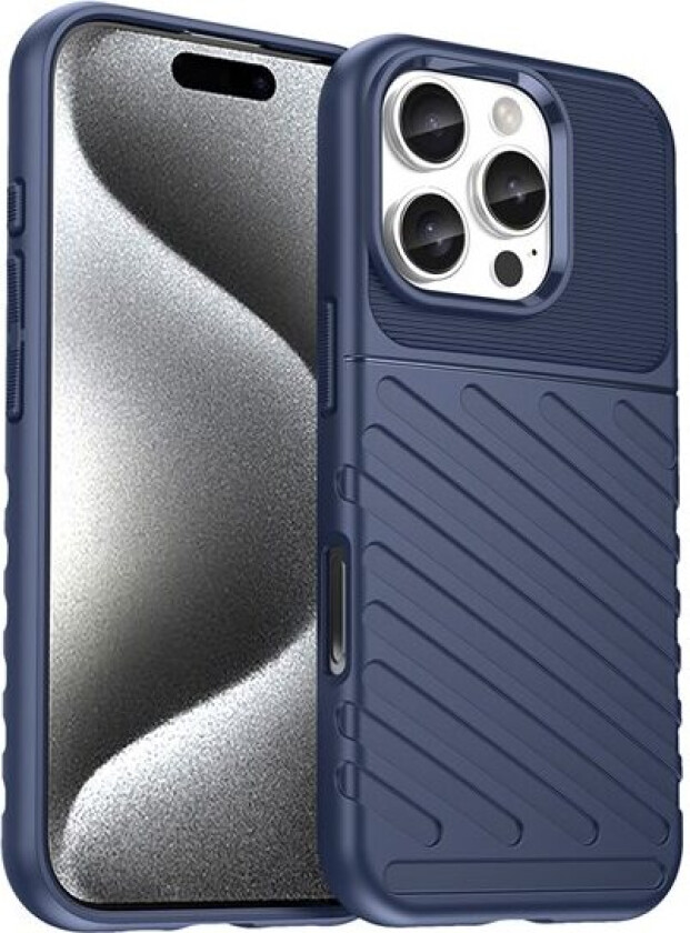 Thunder Case for iPhone 16 Pro Max silikonveske - blå