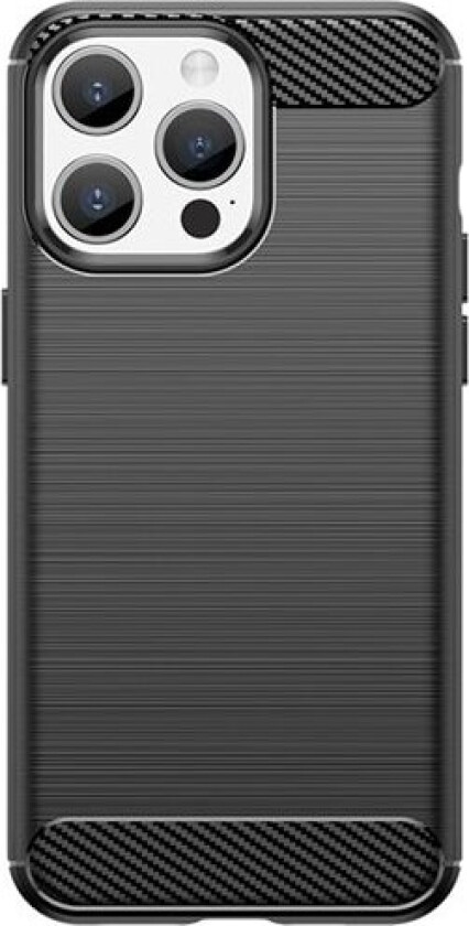 Fleksibelt karbonmønster-etui for iPhone 15 Pro Max Carbon Case - svart