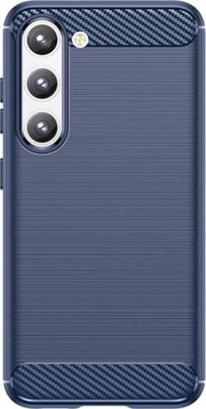Karbonveske for Samsung Galaxy S23+ fleksibelt karbondeksel i silikon blå