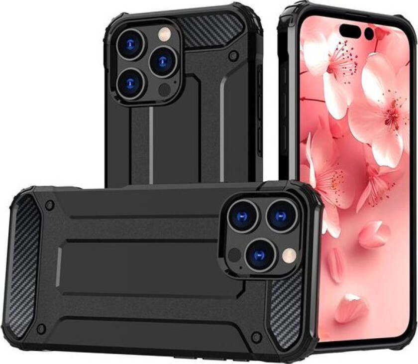 Hybrid Armor iPhone 16 Pro Max-etui - svart