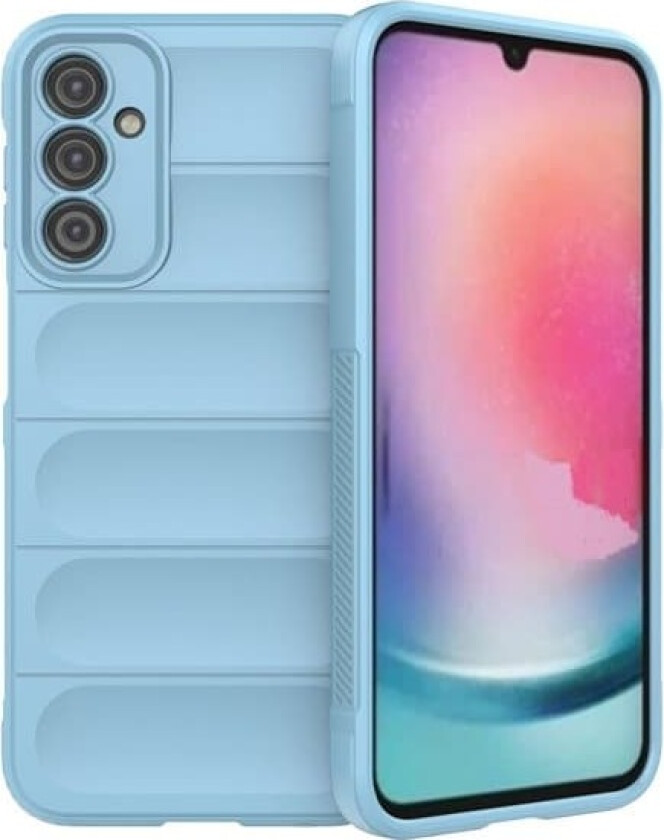 Magic Shield-etui for Samsung Galaxy A24 4G fleksibelt pansredeksel lyseblått