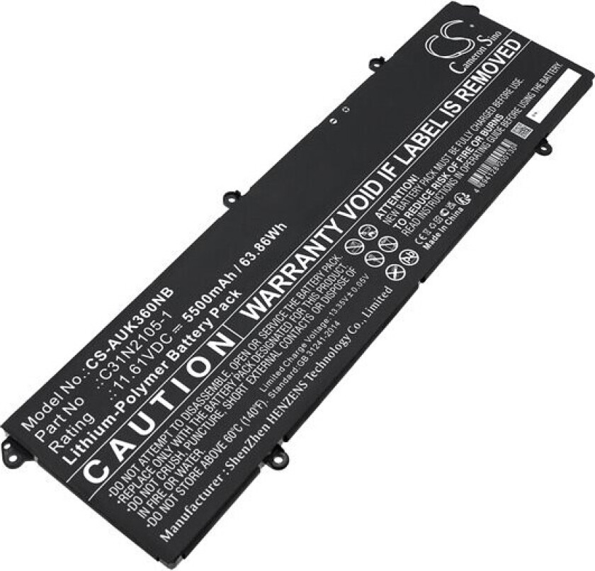 Batteri til bærbar PC for Asus K3605VU, K3605VV, K3605VV-BB74 og andre.
