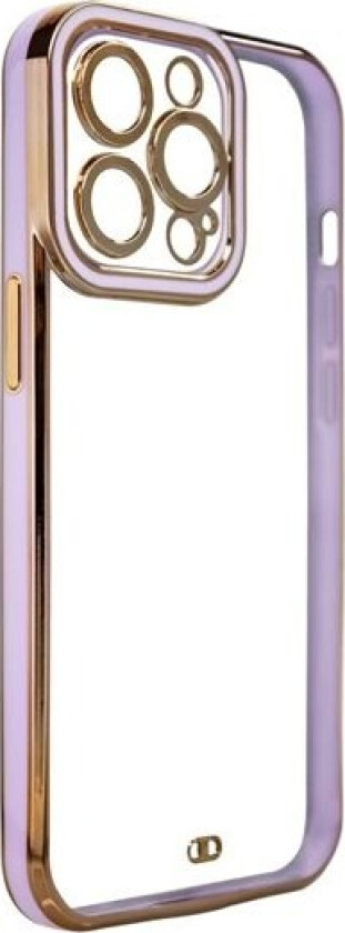 Fashion Case-etui for Samsung Galaxy A12 5G Gold Frame Gel Cover Purple