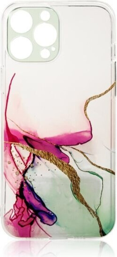 Marmorveske for iPhone 12 Pro Max Gel Cover Mint Marble