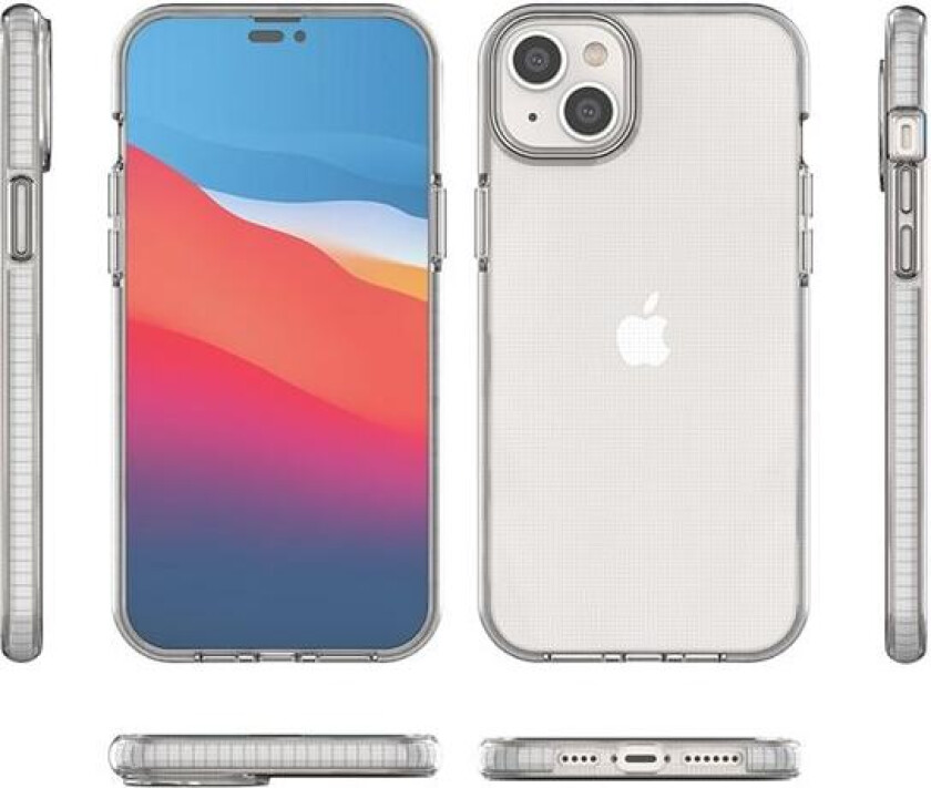 Spring Case-etui for iPhone 14 Plus silikondeksel med ramme lyseblå