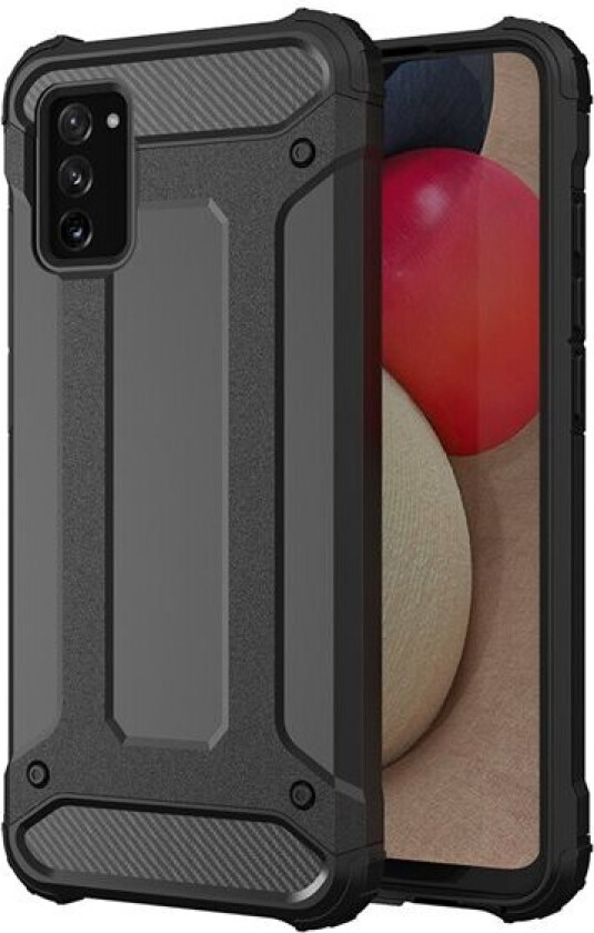 Hybrid Armor Case Tough Rugged Cover for Samsung Galaxy A03s svart