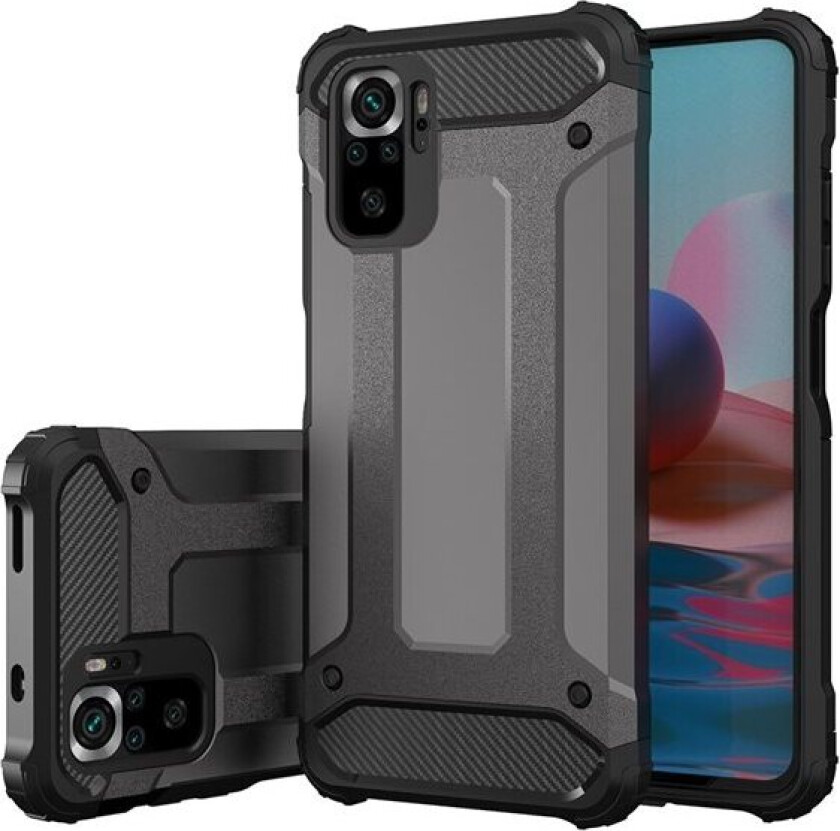 Hybrid Armor Case Tough Rugged Cover for Xiaomi Poco M4 Pro 5G svart