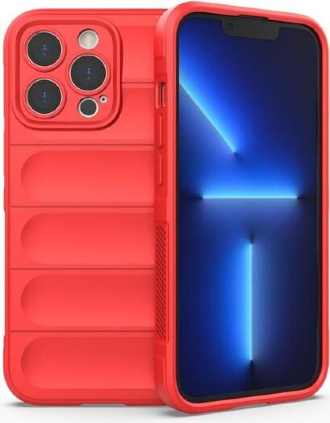 Magic Shield-etui for iPhone 13 Pro Max fleksibelt pansredeksel rødt