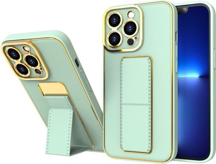 Nytt Kickstand-etui for iPhone 12 Pro med stativ grønn