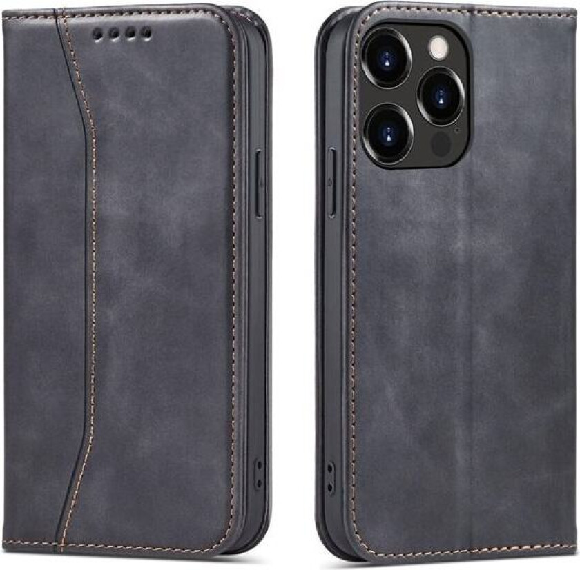 Magnet Fancy etui for iPhone 13 Pro Max Veske lommebok kortholder svart
