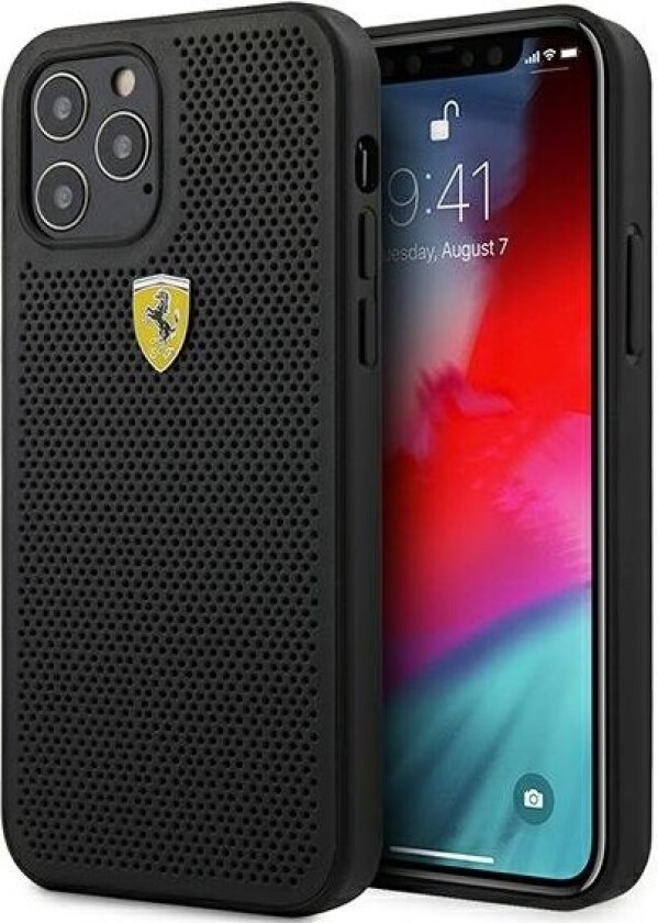 FESPEHCP12LBK iPhone 12 Pro Max 6,7" svart/svart hardcase On Track Perforert