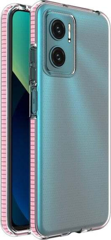 Vårdeksel gel TPU-deksel med farget ramme for Xiaomi Redmi 10 lys rosa