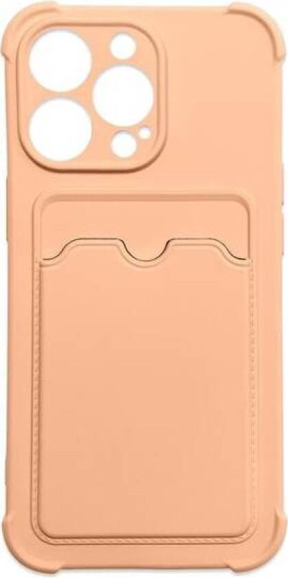 Card Armor Case Pouch Cover for iPhone 11 Pro Card Wallet Silicone Armor Air Bag Cover Pink