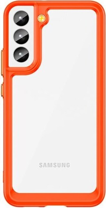 Outer Space-deksel for Samsung Galaxy S22 + (S22 Plus) Hardt deksel med gelramme rød