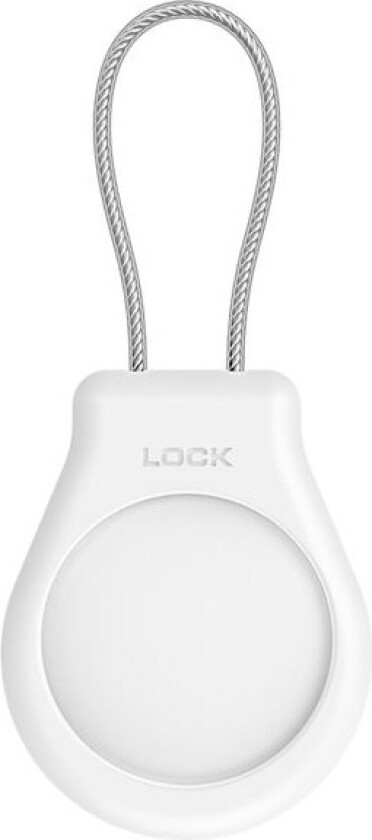 Nøkkelring med vanntett Airtag-holder - Hvit