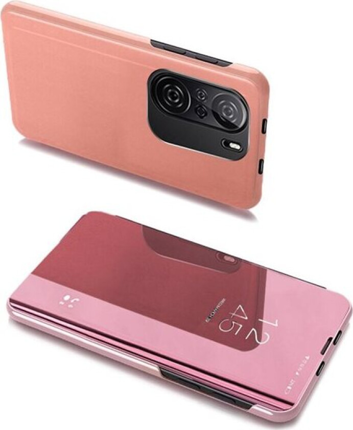 Clear View Case-deksel for Xiaomi Redmi K40 Pro+ / K40 Pro / K40 / Poco F3 rosa