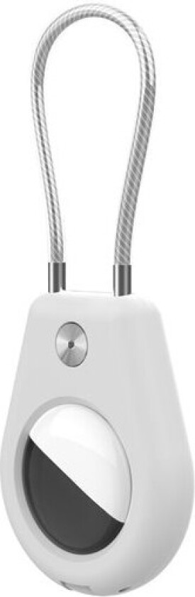 Apple AirTag-etui med stålkabel - hvit