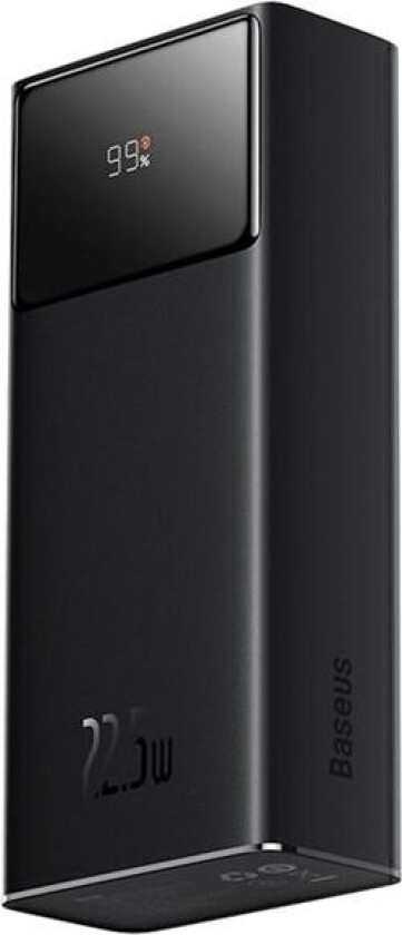 EnerFill Powerbank 30000mAh 22,5W med USB, USB-C - Svart