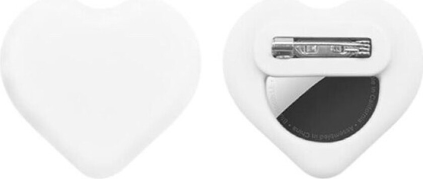 Hjerteformet holder i silikon for Apple AirTag - hvit