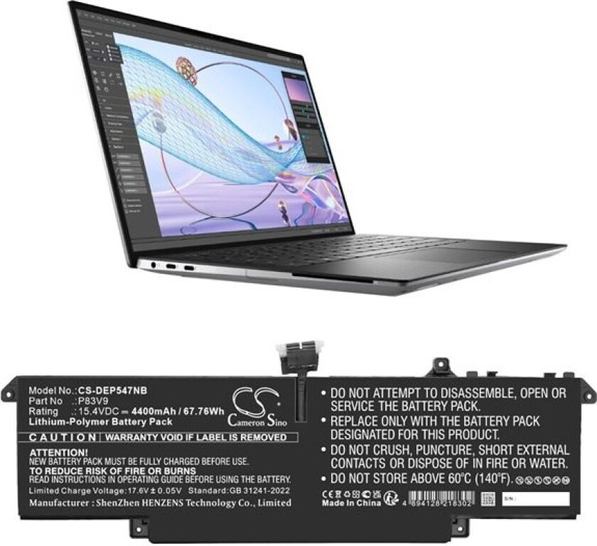 Batteri til bærbar PC for DELL Precision 14 5470, Precision 5470
