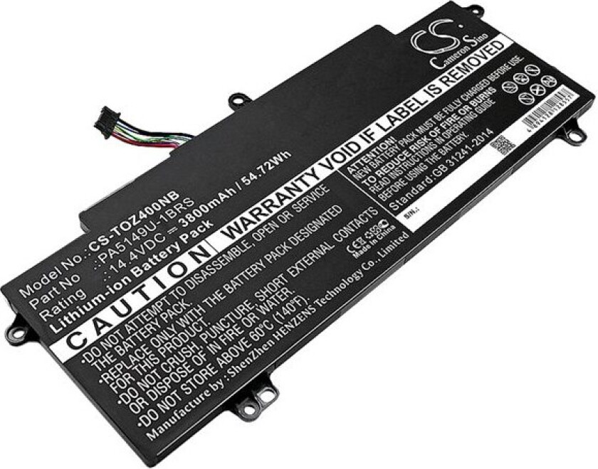 Batteri til bærbar PC for Toshiba Tecra Z40-A-17K, Tecra Z40-B-11F og andre.