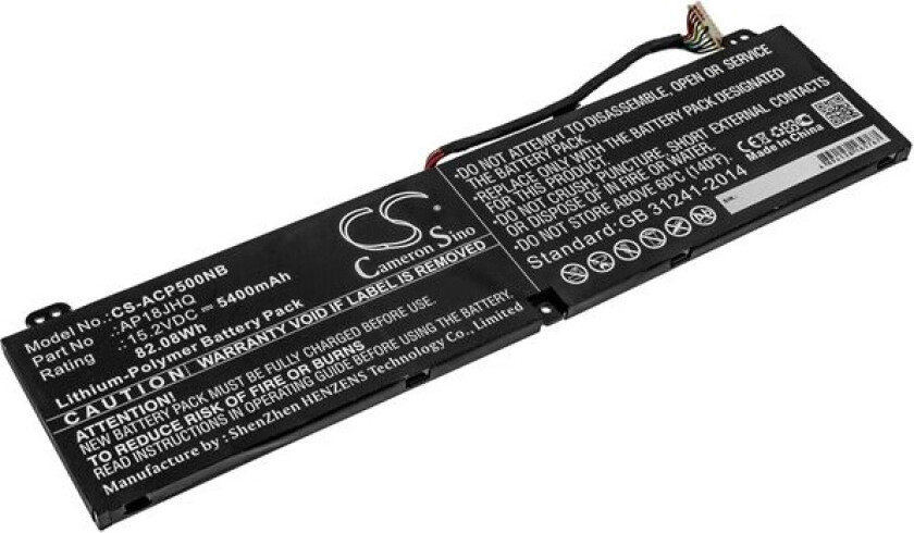 Batteri til bærbar PC for Acer Predator Triton 500 PT515-51-76VM og andre