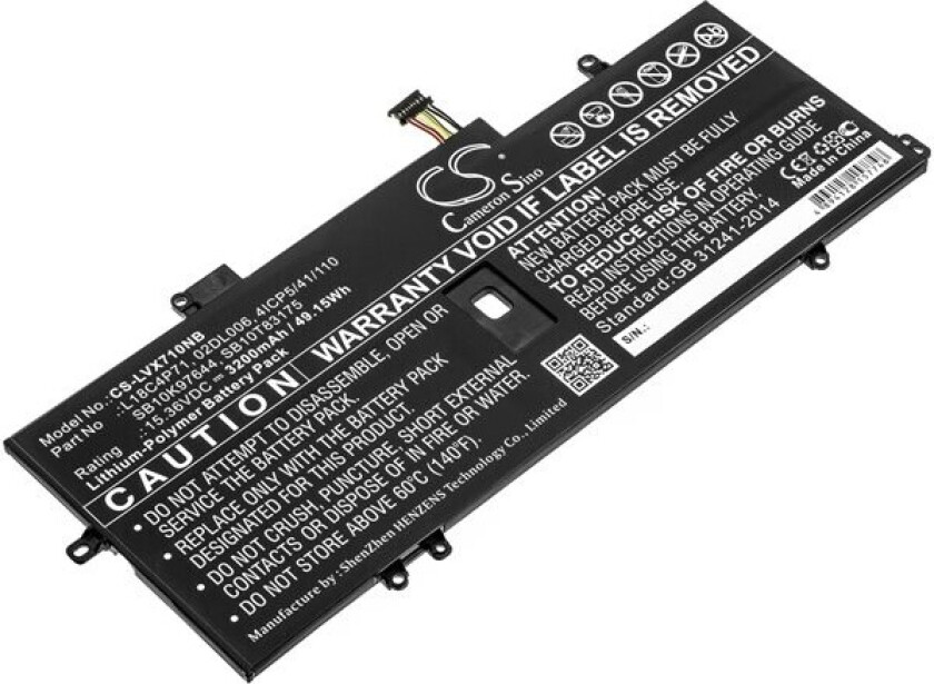 Batteri til bærbar PC for Lenovo ThinkPad X1 Carbon 2019 og andre.