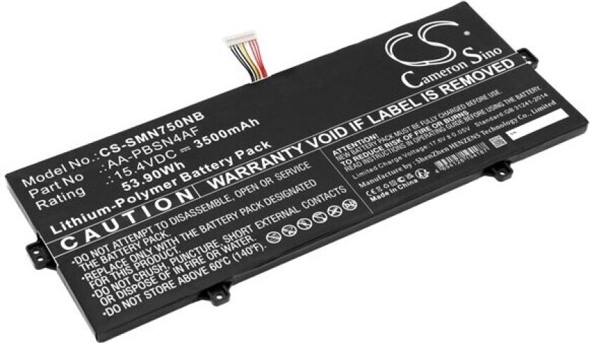 Batteri til bærbar PC for Samsung Galaxy Book Mystic Silver NP750XDA-KD1IT og andre.