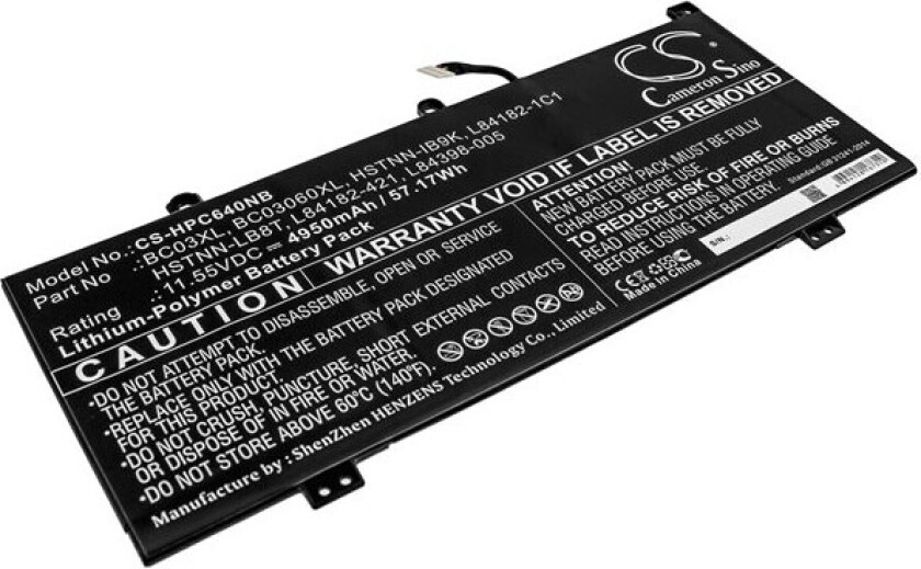 Batteri til bærbar PC for HP Pro C640 Chromebook, Chromebook X360 14C
