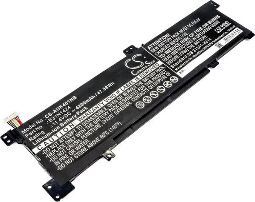 Batteri til bærbar PC for Asus K401, K401LB, K401LB5010 og andre.
