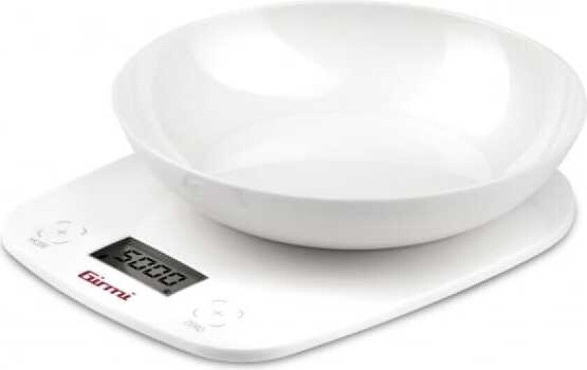 Girmi PS01, Elektronisk kjøkkenvekt, 5 kg, 1 g, Rød, Benkeplate, Rund